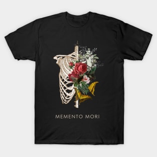 Memento mori flower skelleton T-Shirt